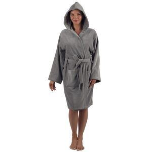 Alpine Swiss Stacy Women Hooded Bathrobe Cotton Terry Cloth Robe for Women Super
